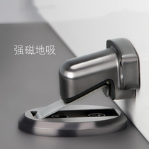   Door absorber Door stopper automatic dual-use magnetic door bumper Zinc alloy magnetic high swing stopper Hidden ground suction can be used