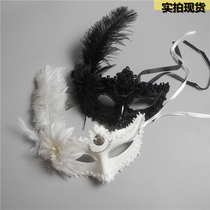Venice adult masquerade Princess mask female half-face taste Twitter party sexy side Flower feather mask