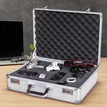 Single Counter Camera Anti-Tide Box Photography Equipment Box Lens Containing Box Shockproof Camera Sponge Password Dry Moisture-Proof Box