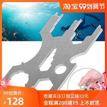 Regulator secondary head multifunctional ultra-thin card type repair tool stainless steel metal diving accessories