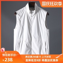 Autumn new high-tech imported windproof fabric mens casual stand-neck vest waistcoat waistcoat