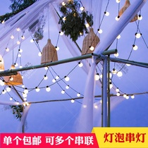 LED outdoor lights flashing lights string lights round ball hanging lights chandeliers small bulbs wedding ceiling shopping mall courtyard decoration lights
