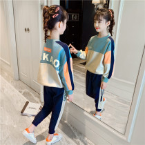 Womens children dress new spring clothing CUHK Tong Yang qi Leisure suit Spring and autumn section Two sets of sports clothes and clothing and leisure