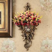 European living room wall hanging flowerpot wall decoration wall decoration home wall soft decoration porch floral pendant retro vase