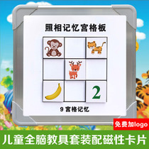 Whole brain development Teaching aids Photographic memory palace grid plate Right brain instant memory training Childrens early education flash card toys