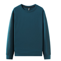 Mens Round Neckline Sweatshirt Custom Print Logo Work Clothes High-end Mens Embroidery Loose Long Sleeves Slim Fit Clothing