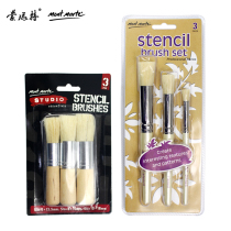 Montmart oil painting brush pig bristles oil painting brush cylindrical front oil painting brush oil painting paint brush three sets
