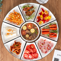 Shaoyin Net red New Year reunion ceramic platter tableware combination home creative round table dish set