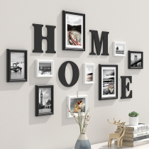 Living room photo wall decoration photo frame hanging wall sticker non-hole combination creative photo wall photo album wall Net red background wall