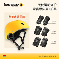 lecoco childrens helmet scooter flat bicycle electric car child safety helmet four or six sets