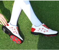  Golf shoes Korean version of fashion womens shoes double waterproof activity nail sports shoes womens printed trendy shoes all-match