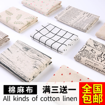  ins black and white plaid cotton and linen background cloth Gourmet nail art beauty net celebrity live photo shooting shadow decoration props