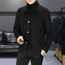 2021 autumn and winter new mens double-sided cashmere coat fashion tooling woolen jacket casual trend lapel coat