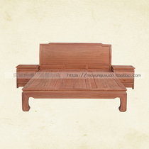 New Chinese solid wood mahogany bed 1 8-meter double bed Master bedroom furniture Large fruit rosewood Myanmar Rosewood bed