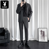 Playboy suit suit suit mens spring and autumn Korean trend leisure business professional dress small suit jacket