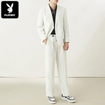 Playboy casual suit suit suit mens spring and autumn groom with mens set of handsome small suit jacket