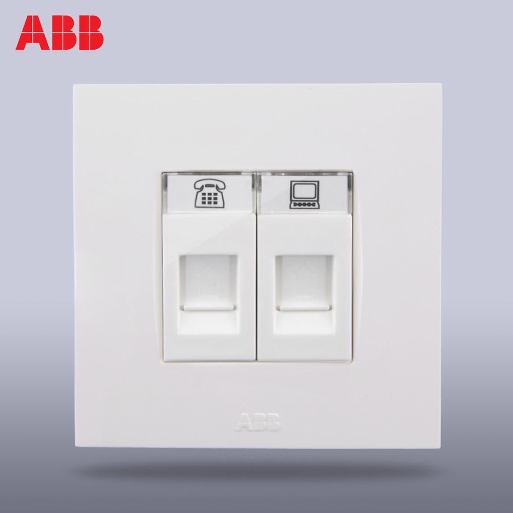 ABB switch socket panel ABB socket/by art binary/telephone computer socket AU32344-WW