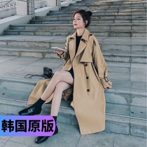 Trench coat women long 2022 Spring and Autumn New Korean version of loose popular high-end temperament British wind coat coat coat