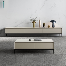 Italian minimalist coffee table TV cabinet combination modern simple living room small apartment Nordic rock board TV cabinet set