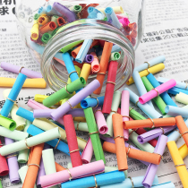 Color mini roll paper letterhead love blessing note wishing paper roll with iron ring small love letter wishing bottle