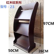  Display rack Wooden commercial office simple book and newspaper rack length 50cm storage rack Front desk newspaper office multi-function use