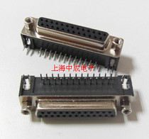 DB25 serial connector female seat curved foot welding plate connector components DR25 parallel port female head
