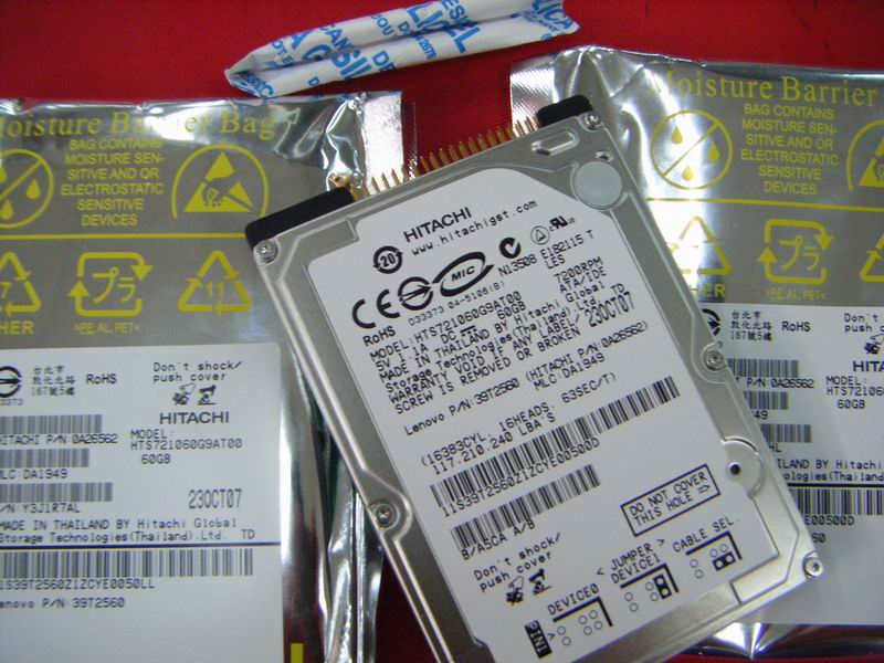 Retired for business 2.5 inch IDE and new original Hitachi 7200 to 60G laptop hard disk
