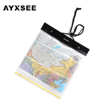 AYXSEE Outdoor rafting hiking waterproof map bag Plastic self-sealing bag Document bag Wear-resistant foldable document bag