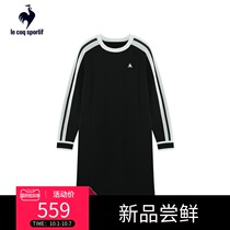 Lecac French Rooster Brand Breathable One Woven Daily Leisure Series Sports Round Neck Short Sleeve Dress Women