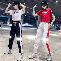 New jazz dance costume female student suit Adult loose hip-hop Korean version of modern dance ds performance practice pants