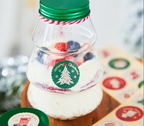 60 round Christmas stickers Christmas baking candy snacks gift packaging bags decorative sealing stickers
