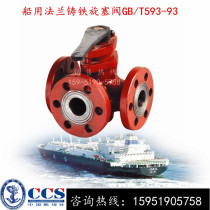 Marine valve flange Cast iron packing plug tee GB T593 - 93TL type DN20 25 32 40 50