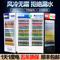 Ice Bear Refrigerated Display Cabinet Beverage Cabinet Commercial Drinks Freshness Cabinet Vertical Single Double Door Beer Freezers Air-cooled Fridge