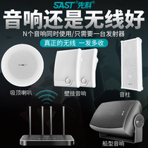 Shchenko W1 wireless Bluetooth suction top sound wall hanging wall sound box special loudspeaker home smallpox ceiling suit embedded conference indoor commercial shop restaurant supermarket broadcast intelligent 3D surround