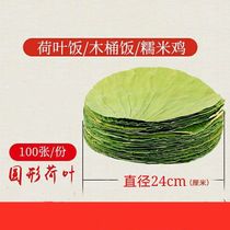 25 lotus leaf piece round 24CM lotus leaf rice lotus leaf tea zongzi glutinous rice chicken lotus leaf wooden bucket rice 100 pieces