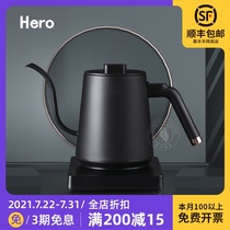 Hero intelligent temperature control pot American hand-made coffee pot Household fine mouth pot Electric kettle Tea temperature control insulation