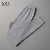  Cashmere pants womens medium thick inner wear warm pants Youth high waist comfortable wool pants Autumn and winter bottoming cashmere wool pants