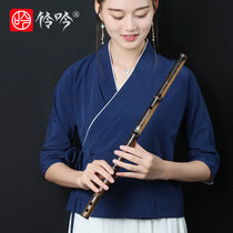 Lingyin professional performance section purple bamboo flute instrument beginner C refined D student flute whole element E tune F bangflute