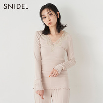 SNIDEL HOME2022 SPRING SUMMER NEW SLIM V-NECKLINE SOLID COLOR LACE PRIMERINGSIZED SHCT221071