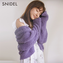 SNIDEL HOME new sweet candy color soft short velvet knit cardigan SHNT205025