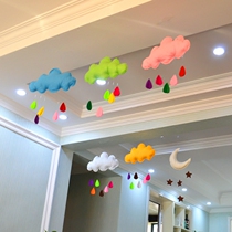 Clearance clouds and raindrops room ornaments childrens room decoration childrens clothing shop layout kindergarten pendant fabric pendant