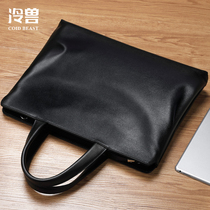 Cold Beast Handbag Genuine Leather Male Bag Briefcase Business Casual Head Layer Soft Bull Leather Men Single Shoulder Inclined Satchel Backpack