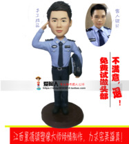 Police gift set real doll Soft pottery doll Wax figure Boyfriend birthday special criminal police traffic police customized mud doll