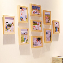 Nine Palace grid printing photos Nordic Photo Wall 9 7-inch photo frame combination frame wall 9 Palace grid hipster Nordic