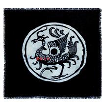 Batik Painting Guizhou Miao Folk Custom Abstract Painting Purely Handmade Four Divine Beasts Suzaku 42CM*42CM