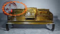 Noble golden nanmu ebony dark wood Arhan bed solid wood Chinese sofa bed small leaf Zhennan bed bed bed mahogany home