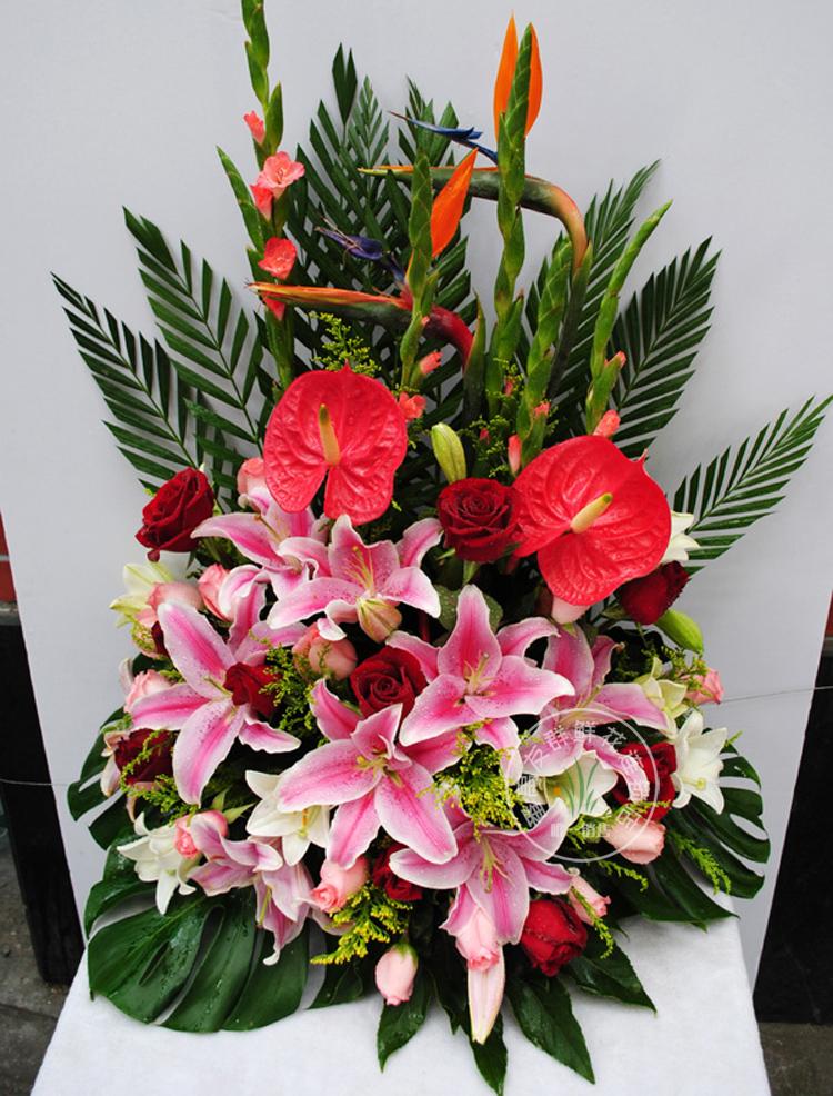Guangzhou desktop flower basket visit business flower basket Shanghai Shenzhen Jiangsu Tongcheng delivery