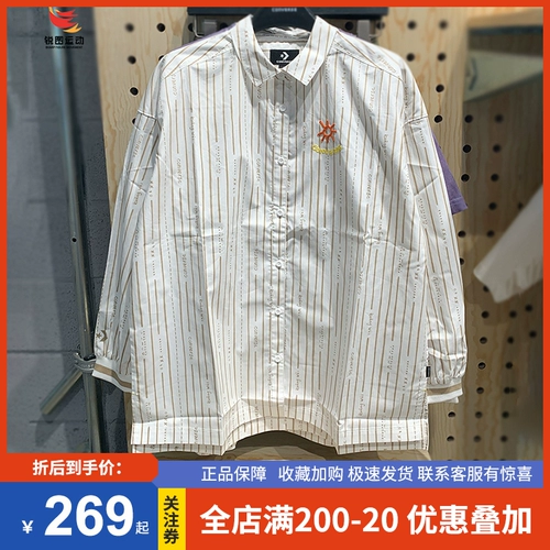 Converse, конверсы подходит для мужчин и женщин, рубашка для отдыха, куртка, оверсайз