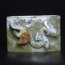 Old Tibetan old jade ancient jade old Hetian jade jade belt buckle fine jade quality and thick pulp