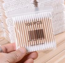 Household disposable cotton swab double head wooden stick ear health cotton stick remover makeup beauty cleaning cotton swab